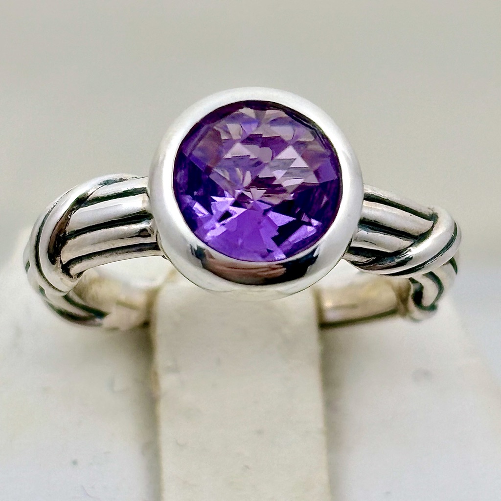 Peter Thomas Roth Amethyst Solitaire Ring  Sz 625